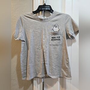 Here For The Booooze Wonen Top Medium Messy Bun Just Chillin